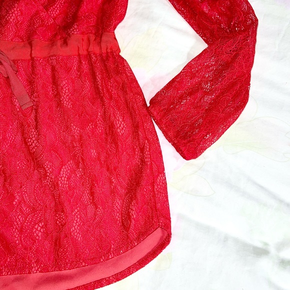 ♥️ Stylestalker Romper lace shorts Red - Picture 12 of 15